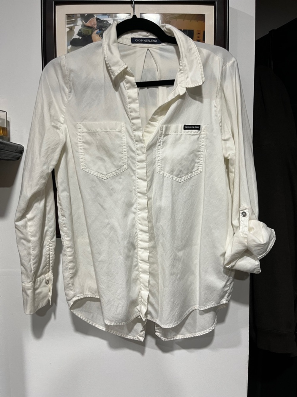 Calvin Klein Jeans Off-White Button Front Shirt